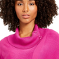 JM Collection Women's Faux Wrap Cowl Neck Sweater Dark Purple Size Small