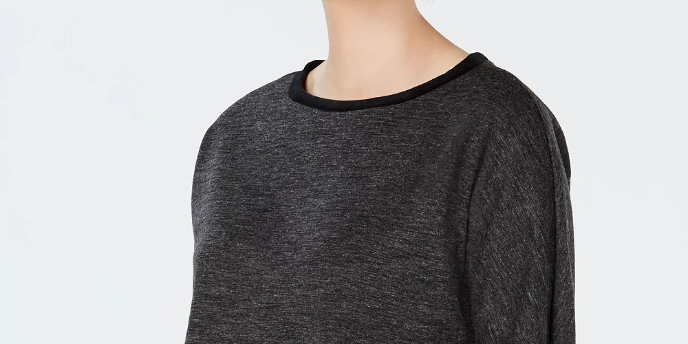 Charter Club Women's Petite Tie-Sleeve Top Black Size Petite Small