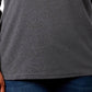 Karen Scott Women's Cotton Button-Trim Top Gray Size Small