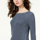 INC International Concepts Women's Waffle Knit Side Zip Tunic Sweater Gray Size Petite Small