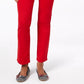 Charter Club Women's Lexington Straight-Leg Jeans Medium Red Size 10