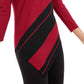 Alfani Women's Striped Asymmetrical Tunic Black Size Petite Medium