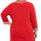 Charter Club Women's Plus Size Lace Tunic Top Medium Red Size 2X