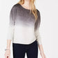 Bar III Women's Dip Dyed Sweater Grey Size XX-Large