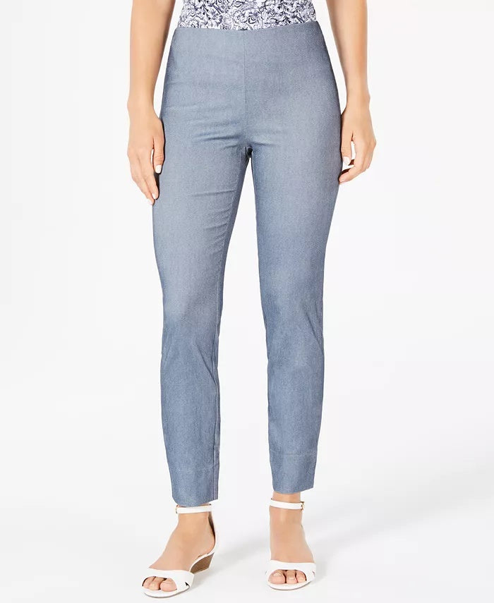 Charter Club Women's Pull-On Skinny Pants Blue Size 14