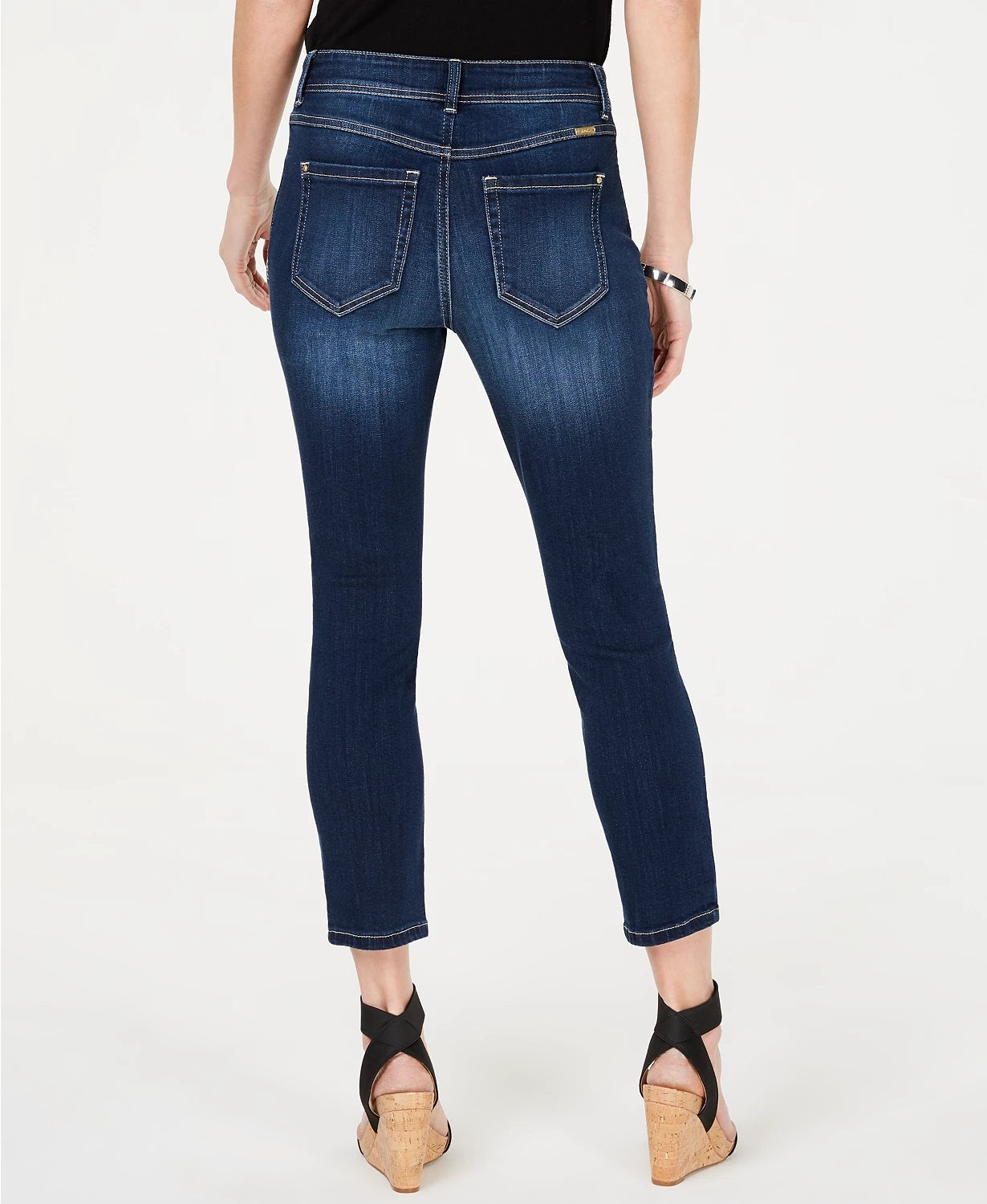 INC International Concepts Women's Petite Incessentials Cropped Skinny Jeans Natural Size 0