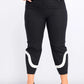 Alfani Women's Petite Colorblocked Ankle Pants Black Size 14