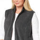 Karen Scott Women's Plus Size Zip-Front Vest Charcoal Size 3X
