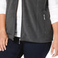 Karen Scott Women's Plus Size Zip-Front Vest Charcoal Size 3X
