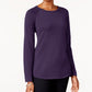 Karen Scott Women's Cotton Sweater Bright Blue Size X-Small
