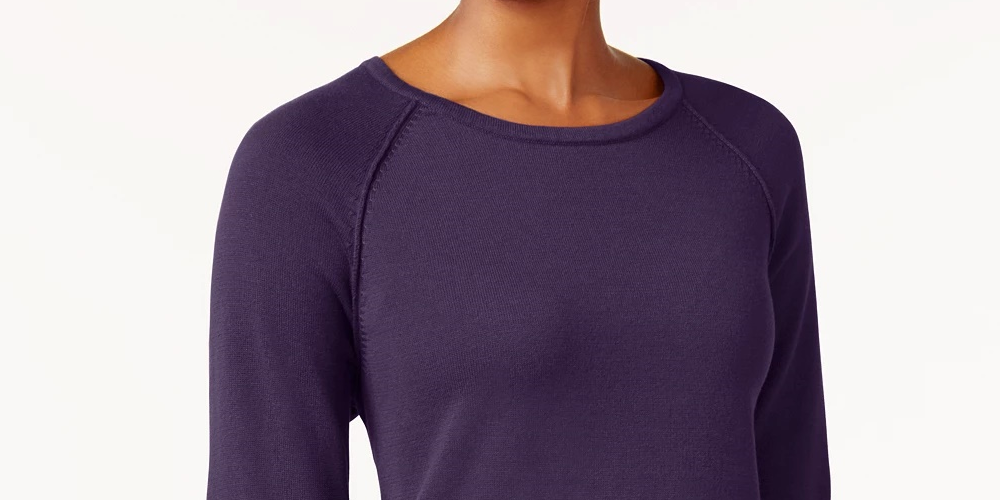 Karen Scott Women's Cotton Sweater Bright Blue Size X-Small