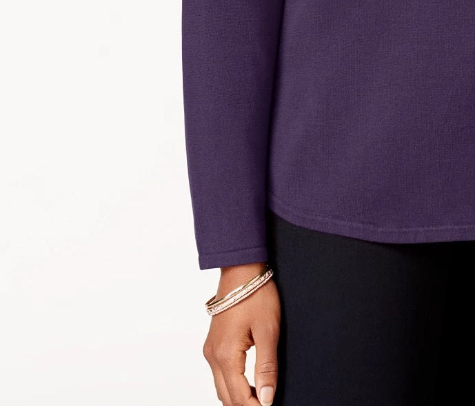 Karen Scott Women's Cotton Sweater Bright Blue Size X-Small