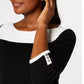 Karen Scott Women's Cotton Button Trim Sweater Black Size Petite Small