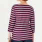 Karen Scott Women's Petite Ditsy Floral & Striped Pocket Top Red Size Medium