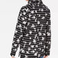 Karen Scott Women's Sport Printed Funnel Neck Top Black Size Medium
