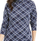 Karen Scott Women's Plaid Turtleneck Navy Size XX-Large