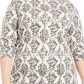 Karen Scott Women's Printed Mock Neck Top Medium Gray Size 3X