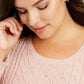 Charter Club Women's Cable Sweater Pink Size Extra Large