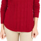 Charter Club Women's Cable Sweater Red Size Extra Large