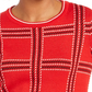 Charter Club Women's Printed Crewneck Sweater Medium Red Size X-Large