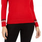Charter Club Women's Colorblocked Fair Isle Sweater Medium Red Size Extra Large