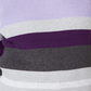 Karen Scott Women's Petite Cotton Striped Ribbed Sweater Medium Purple Size Petite Small