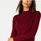 Karen Scott Women's Cotton Mock-Neck Sweater Bright Red Size Extra Large