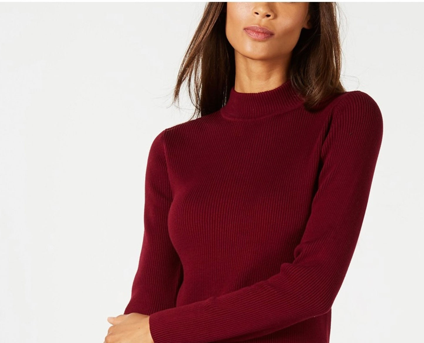 Karen Scott Women's Cotton Mock-Neck Sweater Bright Red Size Extra Large