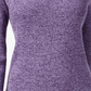 Karen Scott Women's Petite Ribbed-Knit Cotton Turtleneck Purple Size Petite Small