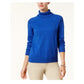 Karen Scott Women's Marled Cotton Turtleneck Sweater Blue Size X-Large