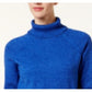 Karen Scott Women's Marled Cotton Turtleneck Sweater Blue Size X-Large