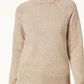 Karen Scott Women's Marled Cotton Turtleneck Sweater Brown Size Large
