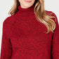 Karen Scott Women's Marled Cotton Turtleneck Sweater Bright Red Size Medium