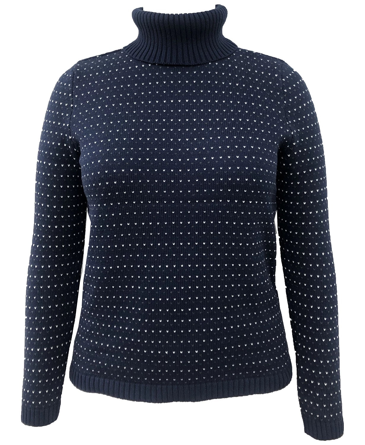 Karen Scott Women's Colorblocked Cotton Turtleneck Sweater Bright Blue Size X-Small