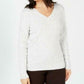 Karen Scott Women's Cable-Knit V-Neck Sweater Natural Size Extra Large