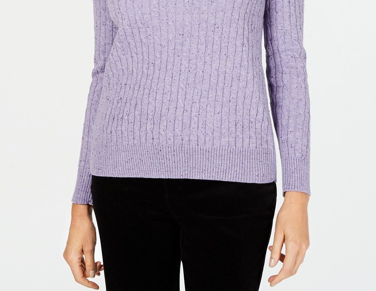 Karen Scott Women's Cable-Knit Sweater Blue Size Small