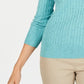 Karen Scott  Women's Cable Knit Sweater Teal Aqua Size X-Large
