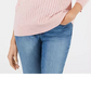 Karen Scott Women's Cable-Knit Scoop-Neck Sweater Pink Size Medium
