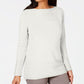 Karen Scott Women's Cotton Boat-Neck Sweater White Size X-Large