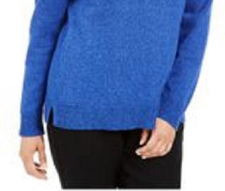 Karen Scott Women's Plus Size Marled Cotton Shawl-Collar Sweater Blue Size 2X