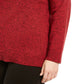 Karen Scott Women's Plus Size Marled Cotton Shawl-Collar Sweater Bright Red Size 3X