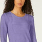Karen Scott Women's Patchwork-Stitch Pullover Sweater Purple Size Medium