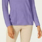 Karen Scott Women's Patchwork-Stitch Pullover Sweater Purple Size Medium