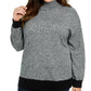 Karen Scott Women's Plus Size Mock Neck Cotton Sweater Charcoal Size 1X
