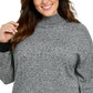 Karen Scott Women's Plus Size Mock Neck Cotton Sweater Charcoal Size 1X
