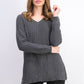 Karen Scott Women's Cotton Mixed-Stitch Sweater Charcoal Size Small
