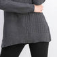 Karen Scott Women's Cotton Mixed-Stitch Sweater Charcoal Size X-Small