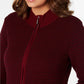 Karen Scott Women's Textured Zip Front Cardigan Brown Size X-Small