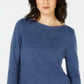 Karen Scott Women's Solid Curved-Hem Tunic Blue Size Extra Large