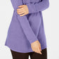 Karen Scott Women's Solid Curved-Hem Tunic Purple Size Large